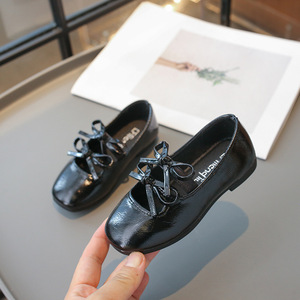 Nuove Ballerine Primaverili e Autunnali in Stile Coreano per Ragazze, Punta Quadrata con Doppio Fiocco, Scarpe per Bambini Morbide e Comode - Product Image 2