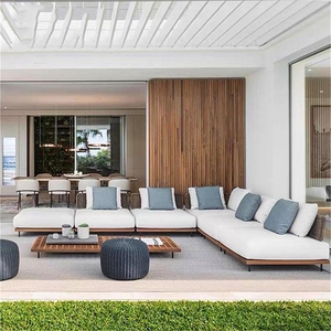 Verkauf Bali l Form Hotel zu Hause im Freien Korb weide Garten Lounge Sofa Set Rattan moderne Möbel - Product Image 4