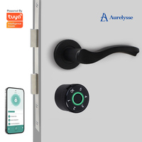 Cylindre de serrure intelligent à profil européen Aurelysse, application Tuya, sans clé, antivol, indice d'étanchéité IP65 pour porte de maison