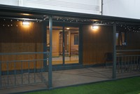 Maison conteneur extensible à double aile, design moderne, résistante aux intempéries, pour cabanes de camping
