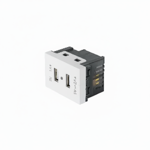 Scatola con 6 unità presa con 2 porte USB, moduli 1.5, linea spagnola, bianco - Product Image 1