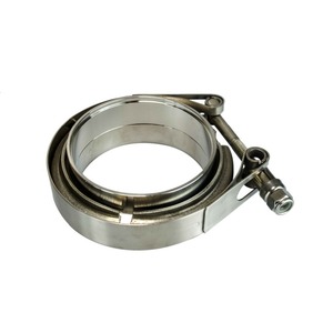 POYRACING Collier de serrage pour tuyau en acier inoxydable de 3,5 pouces, finition polie, pour connexion de bride d'échappement - Product Image 4