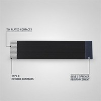 Câble FFC FPC 20 broches 0,5 mm Type B inversé noir plat flexible pour carte mère, ordinateur portable, écran LCD – Vente en gros OEM