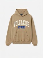 Sweat-shirt de luxe en polycoton épais, tissu CVC respirant, solutions de marque privée sur mesure, look athleisure haute couture