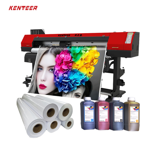 Vinyl Sticker Flex Banner Plotter Eco Solvent Printers XP600 I3200 Printheads Multicolor Canvas Label Printer Full-Automatic
