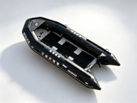 Bateau de sauvetage gonflable professionnel de 4,2 m pour eaux vives, version améliorée, vente en gros, grande taille, bateau de sauvetage gonflable personnalisé noir