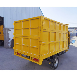 รถบรรทุกขยะสามล้อสีเหลือง เครื่องยนต์เบนซิน บรรทุกสัมภาระได้ปริมาณมาก - Product Image 4