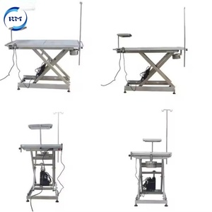 Table d'opération professionnelle pour animaux de compagnie avec structure en acier inoxydable durable, réglable en hauteur de 300 à 1020 mm, idéale pour les centres de toilettage pour animaux. - Product Image 4