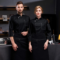 Chemises de travail pour hommes manteau de chef de serveur et de serveuse porter des chemises à boutons pour hommes pour le lavage d'hôtel pour l'uniforme
