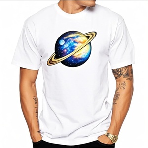Customizable White 100% Cotton Silk Screen Printed Anti-Pilling Breathable Short Sleeve T-Shirt for DTF Heat <b>Transfer</b> Bulk - Product Image 6