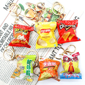 Porte-clés en résine en forme de sac de collation, breloque alimentaire réaliste, ornement pour machine à griffes, style mignon, breloques de décoration pour maison de poupé<span class=keywords><strong>e</strong></span> - Product Image 3