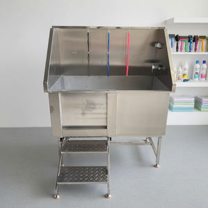 Bañera Ergonómica Elevada para Mascotas para Reducir la Tensión en la Espalda para Peluqueros y Dueños de Mascotas, Bañera Plegable Portátil para Mascotas - Product Image 4