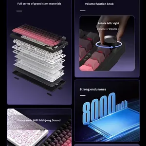 Bàn phím và chuột chơi game cơ không dây Ba chế độ tùy chỉnh dành riêng cho game thủ - Product Image 4