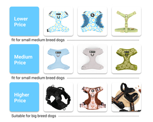 Desainer kustom Set tanpa tali anjing tarik kerah peliharaan empuk lembut tali anjing Premium dan Harness tempat tas kotoran anjing perlengkapan hewan peliharaan - Product Image 5