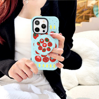 Coque de téléphone portable hybride double couche 2-en-1 personnalisée populaire à fond bleu pour iPhone Xs 11 12 13 14 15 16 17 Pro Max