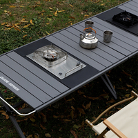 Table pliante de camping IGT personnalisée en aluminium léger pour l'extérieur, avec hauteur réglable, table à thé pour barbecue et cuisinière à gaz
