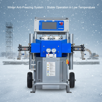 Machine à pulvériser de la mousse de polyuréthane et de polyurée à air comprimé avec pompe à moteur et PLC pour l'étanchéité et l'isolation