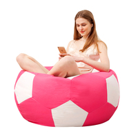 Fauteuil pouf en forme de ballon, tissu Oxford imperméable, motif de basket-ball et de football, pouf multicolores