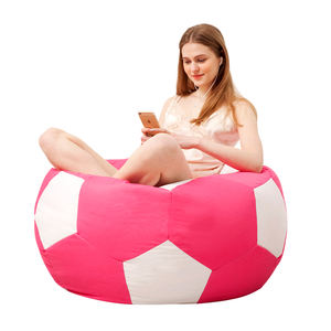 كرسي بين باج على شكل كرة مصنوع من قماش أكسفورد مقاوم للماء بنمط كرة السلة وكرة القدم متعدد الألوان - Product Image 3