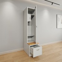 Armoire vestiaire en acier AS-009 moderne pour chambre, salle de sport, spa, avec banc intégré, pour étudiants et usage hôtelier