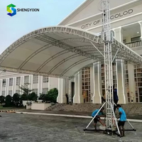 Sistema de Techo de Estructura de Aluminio para Escenarios de Festivales de Música, Estructuras de Aluminio para Eventos, Techos Planos y Arqueados para Iluminación de Eventos