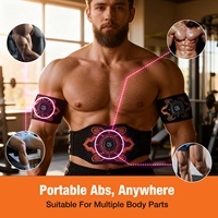 Ceinture de stimulation musculaire EMS pour l'entraînement des muscles abdominaux et le soulagement de la douleur, appareil de physiothérapie TENS sans fil