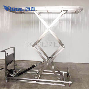 GA500A अंतिम संस्कार स्टेनलेस स्टील Cadaver हाइड्रोलिक Mortuary लाश शरीर चोर ट्राली - Product Image 2