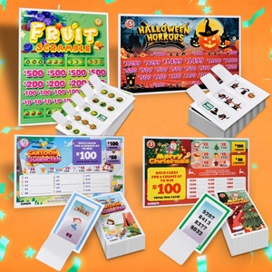 Billets de jeu à gratter personnalisés à gagner instantanément, conception d'impression numérique, règles de jeu - Product Image 1
