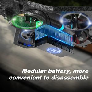 Avion de chasse RC en mousse avec lumière, décollage à une touche, mode sans tête, pour enfants de 8 à 13 ans, prêt à voler en intérieur et en extérieur - Product Image 5