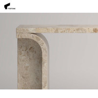 Tostone 2025 Table Console en marbre naturel vert de jardin de Monet de Style élégant pour entrée salon maison Villa décoration