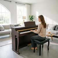 New Standard Touching 88-Key Digital Upright Piano 3 Pedals Beffa Hammer Action Professional Electronic Keyboard Dual Headphone