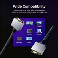 Câble VGA pour moniteur PC et projecteur, transmission de données 1080p, connecteur mâle-mâle, noyau en cuivre pur