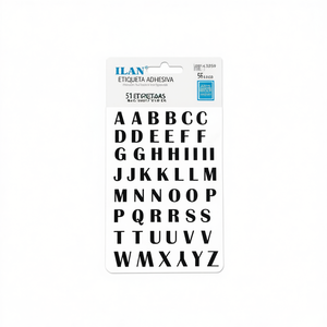 Etiqueta Adhesiva Ilan 11.5x17cm 51 Etiquetas 5 Hojas Letras Alfabéticas Uso en Prendas - Product Image 2