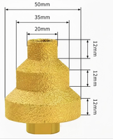 Brasage étape pyramide perceuse diamant multicouche trou ouvre tuile roche plaque trou agrandissement chanfrein coupe outil meuleuse d'angle