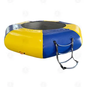 Small Mini theme water Inflatable Floating Slide and Trampoline Inflatable water park equipment play