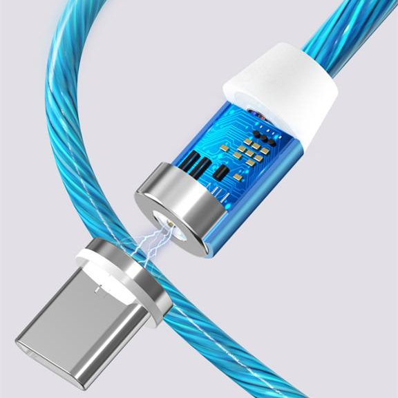New product listing Type C mobile phone data cable Fast Charging USB Cable Led Luminous Lighting 3 In 1 Data Cables