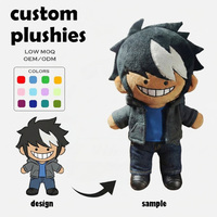 Peluches personnalisées : Poupées réalistes à cheveux noirs et blancs, cadeaux personnalisés pour événements universitaires, fabricant de peluches sur mesure