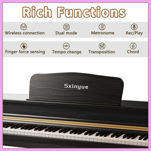 Digital Piano 88 Weighted Keys Electronic Digital Piano 88 Keys Upright Piano <b>Keyboard</b> - Product Image 2