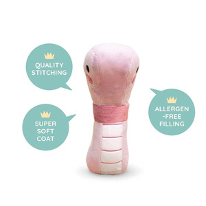 J860 Peluche <span class=keywords><strong>de</strong></span> Gusano Rosa Ultra Premium Ecológico con Costuras Reforzadas, Suave al Tacto, Regalo <span class=keywords><strong>de</strong></span> Cumpleaños para Bebés - Product Image 2