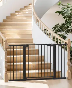 Mom's Choice Awards Winner-Safety Dog Gate For Stairs Easy Walk Thru Auto Close Pet Gates For The House Doorways.