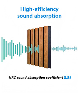 Thiết kế hiện đại chống cháy cho rockwool Acoustic tấm Tường Pet cảm thấy sợi polyester MDF gỗ Veneer cho nhà thờ Auditorium hội trường - Product Image 4