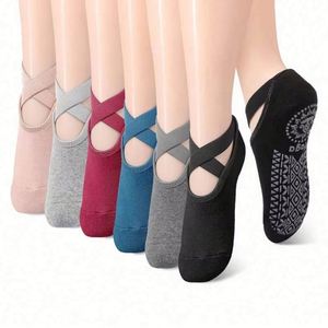 High Quality Winter Anti-Slip Ankle Striped 5 Toe Yoga <b>Socks</b> <b>Women</b> Breathable Cotton Sustainable Fitness Dance Barre Ballet - Product Image 2