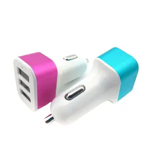 3 Port USB cellphone 5V 2.1 A portable fast phone accessories car charger power charger fast