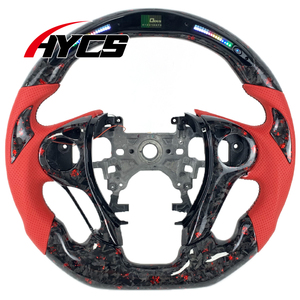 Volante in Fibra di Carbonio Forgiata Rossa con Display LED RPM Personalizzato per <span class=keywords><strong>Honda</strong></span> Accord 9a Gen Odyssey PHEV Coupé Sport - Product Image 1