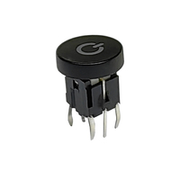 Fabricant Dongguan 6 broches 12 volts marche/arrêt mini bouton poussoir tactile interrupteur tactile étanche avec voyant lumineux couleur verte