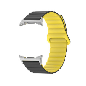 Samsung Galaxy için Lionorm iki tonlu döngü silikon saat kayışı izle 8 nefes manyetik pembe saat kayışı spor - Product Image 2