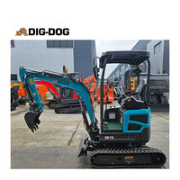 Mini-excavatrice de 1,5 t avec moteur de 14 CV pour utilisation en jardinage