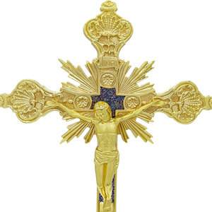 Nuevas artesanías religiosas <span class=keywords><strong>de</strong></span> Metal, <span class=keywords><strong>Jesús</strong></span> católico para templos, <span class=keywords><strong>apóstoles</strong></span>, crucifijo, decoración del hogar, Cruz <span class=keywords><strong>de</strong></span> pie - Product Image 3
