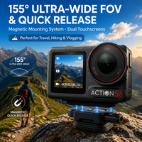 Caméra sportive Action 5 Pro 4K, qualité d'image haut de gamme, pour la conduite à moto, les vlogs, la photographie de voyage