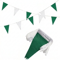 Guirlande de fanions triangulaires personnalisés 20x30cm, 25 pièces par guirlande, 8m de long, en polyester, pour décoration de fête et d'événements